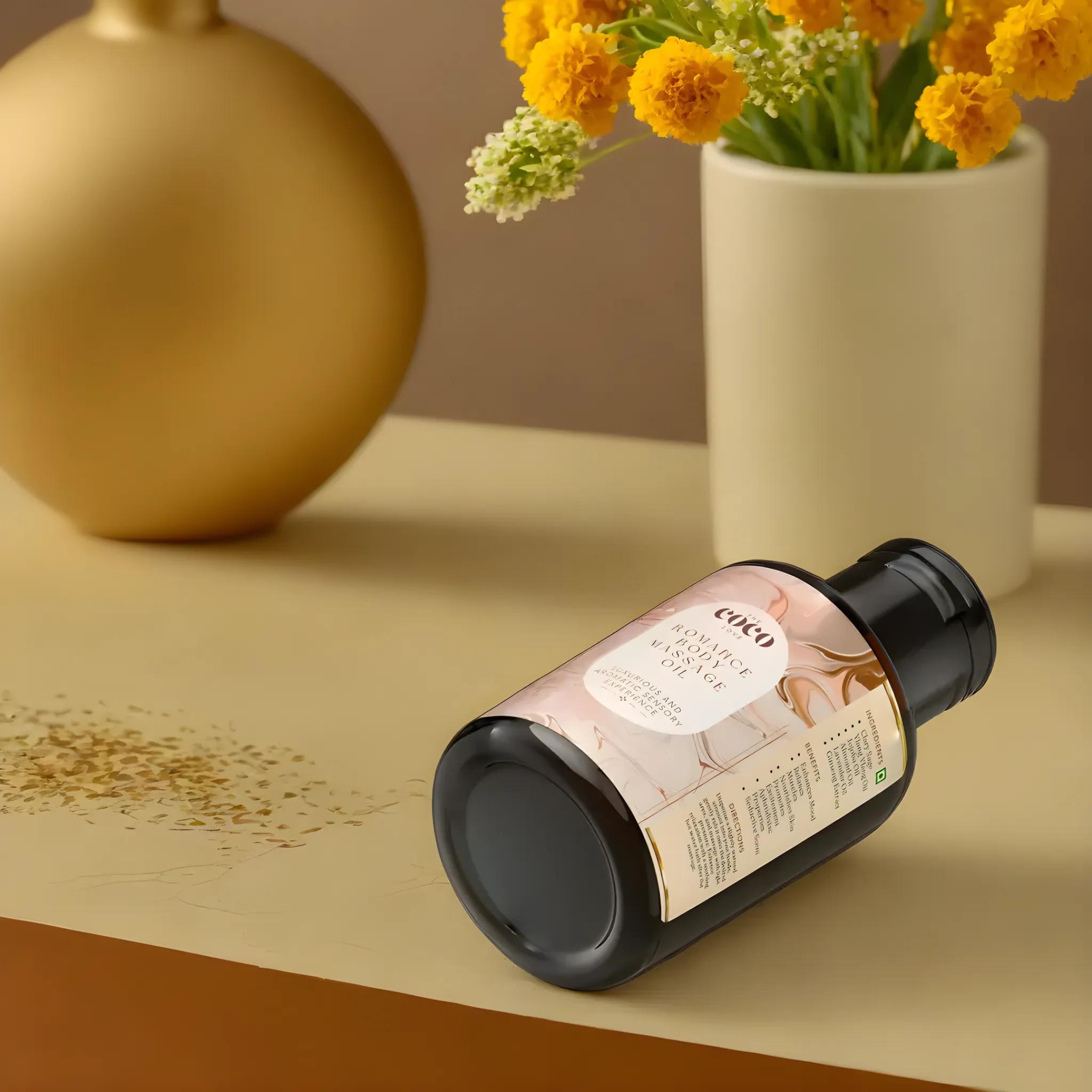 Romance Sensual Body Massage Oil - A Bedroom Essential (6 Herbs)
